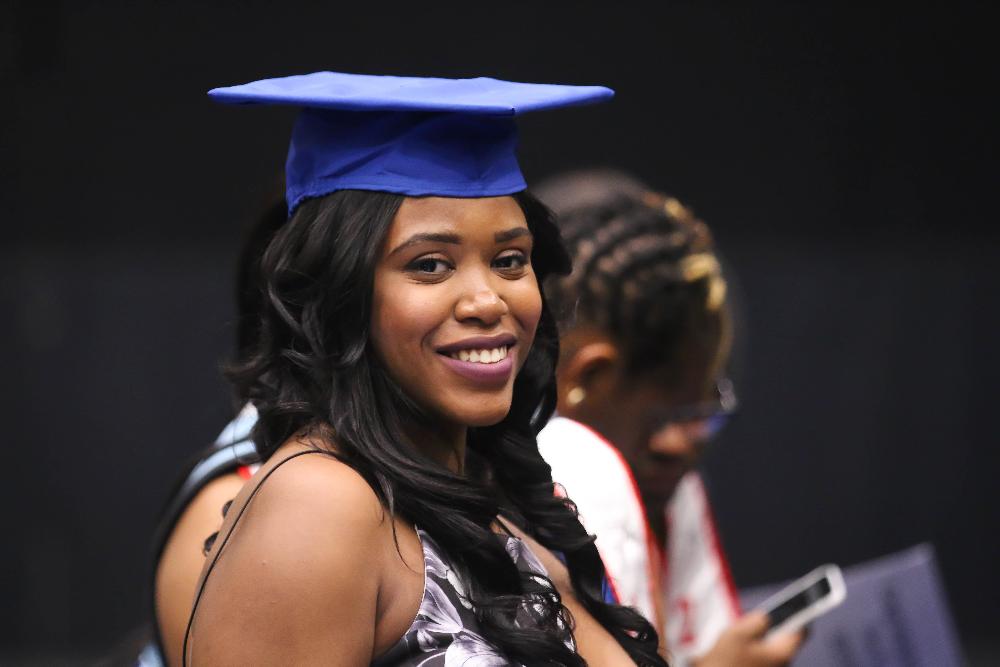 black student smiling